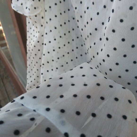 VICTORIAS SECRET | Sheer Babydoll Swiss Dot Ruffle Slip Dress Nightie Coquette L - Picture 10 of 13